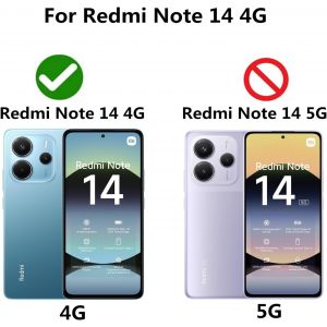 SJZG-Coque Pour Xiaomi Redmi Note 14 4G, Etui Coque Avec 2 Verre Tremp&eacute; Porte Carte Clapet &Agrave; Rabat Portefeuille Cuir Case Etui Housse Protection Flip Cover &Eacute;tui Coque Pour Redmi Note 14 4G,Jaune - Neuf