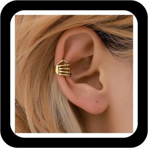 Kal-Punk Squelette Main Manchette Boucles D'oreilles Or Doigt Main Manchette Boucles D'oreilles Gothique Crâne Main Boucles D'oreilles Oreille Os Clip Boucle D'oreille Non Piercing Bijoux - Neuf