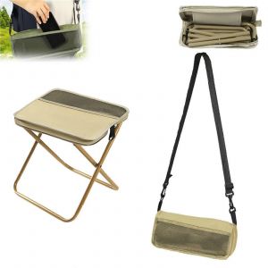 Tabouret De Sac A Dos Pliable, Chaise De Camping Legere Et Portable Pour Randonnee, Peche Et Pique-Nique Avec Sac De Transport - Neuf