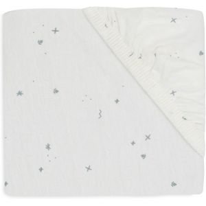 Kalanka-Drap-Housse En Jersey - Twinkling - Vert Mer - 70/75 X 140/150 Cm - 100% Coton - Certifié Oeko-Tex - Neuf