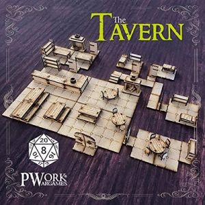 PLAY-The Tavern (La Taverna)-Cartes Tactiques 3D Rpg Fantasy Dungeon Tiles-Cartes Tactiques 3D Modulaires En Mdf 3 Mm - Neuf
