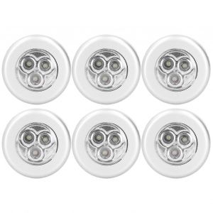 6PCS Porte d'armoire Lumi&egrave;re de contr&ocirc;le tactile LED Charni&egrave;re hydraulique Armoires Lumi&egrave;res pour meubles int&eacute;rieurs et ext&eacute;rieurs - Neuf