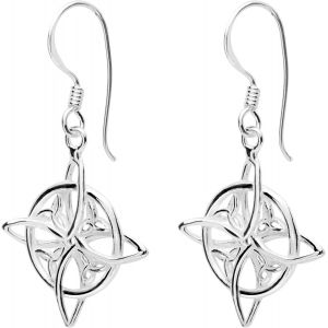 Chenquansarl-Boucles D'oreilles Argent Sterling 925 Pour Femme Amoulette Protecteur C Ique Wicca Pendentif Noeud De Sorci&egrave;re - Neuf