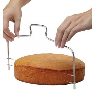 Coupe-Gâteau À Double Ligne En Acier Inoxydable, Niveleur De Gâteau En Acier Inoxydable, Trancheuse À Gâteau Réglable À Double Ligne, Coupe-Gâteau En Fil D'argent - Neuf