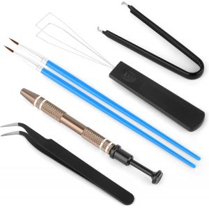 ERYI-Kit De Lubrifiant Pour Clavier Avec Pince À Épiler, Extracteur De Touches, Extracteur De Commutateur, Pince À 4 Griffes, Outils De Lubrification Pour Clavier - Neuf