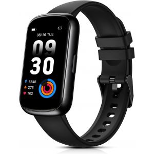 Senior-Montre Connect&eacute;e Femme, 1,47 Bracelet Connect&eacute; Avec 24 Modes Sportifs/3Atm &Eacute;tanche/Fr&eacute;quence Cardiaque/Spo2/Sommeil/Podometre, Smartwatch Petit Poignet Pour Android Ios, Noir[L642] - Neuf