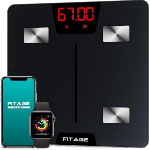 Balance Pese Personne Num&eacute;rique, Balance Connect&eacute;e Avec Analyse Corporelle En 17 &Eacute;tapes P&egrave;se Personne Fiable Et Pr&eacute;cis, Graisse, Imc, Poids, Prot&eacute;ines, Bmr Et Plus Balance Imp&eacute;dancem&egrave;tre, Noir - Neuf