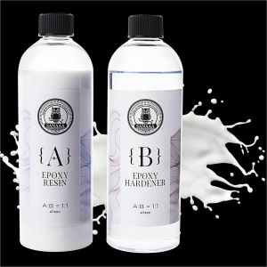 R&eacute;sine &Eacute;poxy Bla948 Ml, R&eacute;sine &Eacute;poxy Haute Brillance Sans Bulles, R&eacute;sine &Eacute;poxy De Table Pour L'artisanat, Le Moulage, Le Bricolage, L'art En R&eacute;sine, Les Moules, Les Bijoux (474 Ml X 2) - Neuf