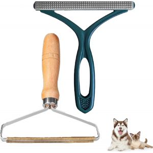 MEVRONISSHOP-2 Pi&egrave;ces Brosse Anti Bouloche Vetement Portable, Rasoir Anti Bouloche Manuel,Anti Poils Animaux,Ramasse Poils Animaux Chien Chat Animaux,Brosse Manuel Anti Poil,pour Canap&eacute;,Voiture,Tapis - Neuf