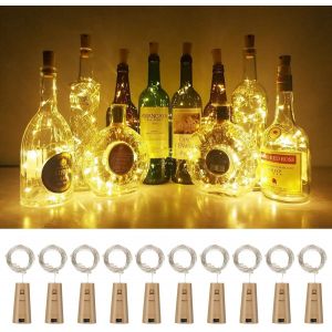 LED Bouteille Lumi&egrave;res,10pcs 2M 20 LED Bouteille Guirlande Bouteille Lampes - Neuf