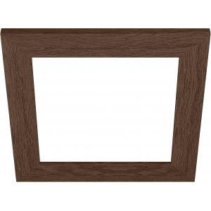 Kal-Encadrement Décoratif Pour Plafonnier Salobrena 30 X 30 Cm, Accessoire Carré En Bois Foncé Pour Panneau Led - Neuf