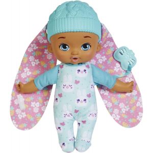 TDRFL-Mon Premier Bébé Lapin-Poupée Corps Souple Bleu Avec Oreilles En Peluche À Câliner-Emballage Berceau-23 Cm-Cadeau Dès 18 Mois,Hgc09 - Neuf
