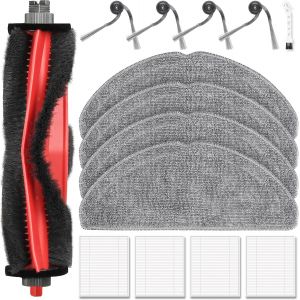 Lot De 14 Accessoires Pour Robot Aspirateur Roborock Q7 M5, 1 Brosse Principale, 4 Tampons De Nettoyage, 4 Filtres Hepa, 4 Brosses Latérales, 1 Accessoire De Nettoyage, Kit De Pièc[SSE7116135] - Neuf