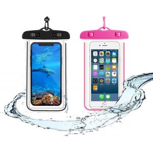 CHECARZHN--NO1-2 Pcs Pochette Etanche Smartphone,Transparente Pochette Telephone Portable Etanche,Avec Boucle De Sécurité,Compatible Avec Tous Les Portables Jusqu'À 6.7"",Pour La Natation, Le Surf, Le - Neuf