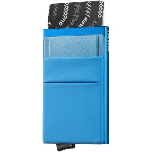 KALANKA-Porte-Cartes Slim Pop-Up Wallet avec Poche d'argent Minimaliste RFID Blocage Le Porte Cartes de Crédit en Métal en Aluminium pour Hommes - Neuf
