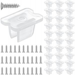 Lot De 30 Clips De Fixation Pour Bande Lumineuse Led &Eacute;tanche &Agrave; L'eau, Avec Vis, Clips De Montage Pour Bande Led En Silicone, 5 Mm &Agrave; 6 Mm, D&eacute;corations De F&ecirc;te, Arrangement De Mariage De Nuit - Neuf