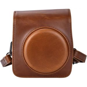 SJZG-Housse Compatible Pour Fujifilm Instax Mini 70, Sac En Cuir Pu De Premi&egrave;re Qualit&eacute; Pour Fujifilm Mini 70 Appareil Photo Instantan&eacute; Avec La Lani&egrave;re Extensible (Brun) - Neuf