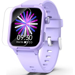 JGD-Montre connect&eacute;e pour Enfant, 1.5"" Montre Podometre, 19+ Modes d'entrainement, fr&eacute;quence Cardiaque, Suivi du Sommeil,Longue dur&eacute;e, &Eacute;tanche, Cadeau pour Les Filles et Les gar&ccedil;ons 6-15 (Violet) - Neuf