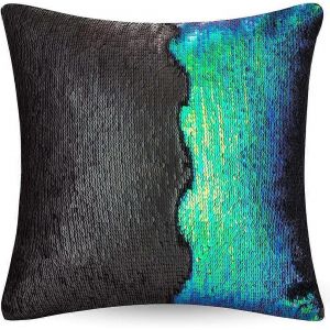 Réversible Sequin taie d'oreiller sirène décorative sirène housse de coussin changeant de couleur - Neuf