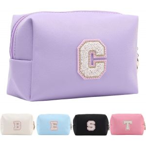 Kalanka-Trousse De Maquillage Personnalisée Avec Initiales Pour Femme, Trousse De Maquillage De Voyage, Trousse De Toilette, Cadeau D'anniversaire De Noël Pour Femmes Et Filles - Neuf