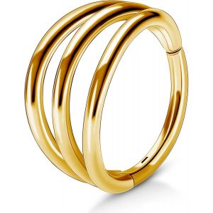 Kal-Boucles D'oreilles Hélix 16 G Pour Cartilage, Conque, Hélix, Anneau Segment À Charnière En Acier Chirurgical 316l, Septum, Nez, Tragus, Daith - Neuf