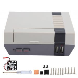 Boitier De Console De Jeu Retro Vintage Avec Ventilateur Et Dissipateur Thermique Pour Raspberry Pi 2/3/B + Abs Pour Pcb - Neuf