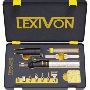 LEXIVON fer a souder Gaz multi fonctions au butane Set dembouts, fer a souder de precision allumage integre et flamme ajustable - Neuf