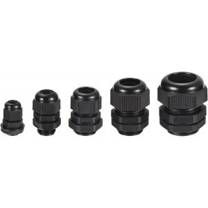 Lot De 20 Kits De Presse-&Eacute;toupe Pour C&acirc;ble 1/4"" 3/8"" 1/2"" 3/4"" 1"" Connecteurs De C&acirc;ble R&eacute;glables &Eacute;tanches Connecteur De Conduit En Nylon Raccord De Conduit &Eacute;lectrique Noir - Neuf