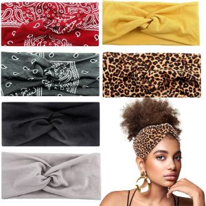 6 Pi&egrave;ces Bandeau Cheveux Femme, Mode Antid&eacute;rapant Bandeau Turban Boho, Multicolore Doux Boho Mince Bandana, Nou&eacute; &Eacute;lastique Bande De Cheveux Accessoire Pour Yoga Sport - Neuf