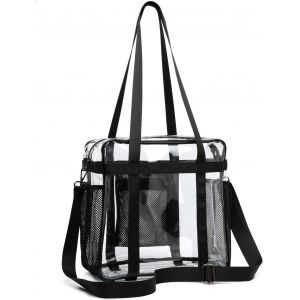 Femmes Sac &agrave; bandouli&egrave;re Transparent Sac &agrave; Main Grande Capacit&eacute;,Noir - Neuf