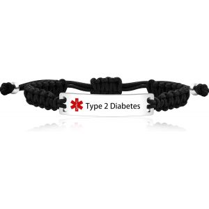 Kal-Bracelet D'identification D'alerte Médicale Bracelet D'épilepsie Réglable Gravé Au Laser Pour Hommes Femmes Premiers Soins D'urgence Y3944 - Neuf