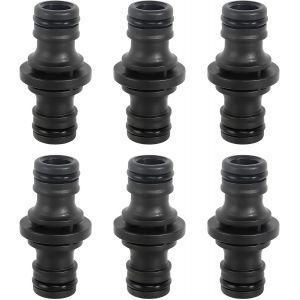 ASFASFq-6 Pièces Double Connecteur de Tuyaux Mâles Raccord Tuyau d'Arrosage 1/2" Embout Tuyau Arrosage Raccord ou Extension de Tuyau Raccords de Tuyau pour Rejoignez Le Tube de Tuyaux de Jardin - Neuf