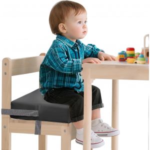 Coussin Rehausseur Chaise Enfant, Réhausseurs Chaise Avec 2 Sangles, Boucle De Sécurité, Facile À Prendre En Hauteur, Facile À Nettoyer, Amovible,Rehausseur De Chaise Pour Enfant - Neuf
