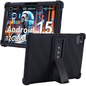 LORANKA-Coque pour TABWEE T80/TABWEE Tablet 10.5 Pouces, &Eacute;tui de Protection Antichoc en Silicone Souple avec R&eacute;glable Support[Anti-Rayures][Antid&eacute;rapante], Noir - Neuf