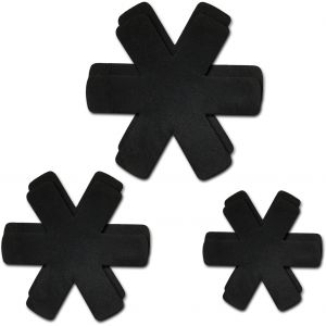 Mevronisshop-Set De 6 Protecteurs De Casserole Empilables, Protecteurs Saucepan Plus &Eacute;pais En 3 Tailles, Coussins Isolants Feutr&eacute;s R&eacute;glables, Antid&eacute;rapants Et R&eacute;utilisables Accessoires De Cuisine - Neuf