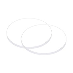 Kal-2pcs Verre De Montre En Cristal Transparent 25mm De Diamètre, 2mm D'épaisseur, Rond, Plat, En Verre Minéral De Haute Transmittance, Pièce De Rechange Pour Réparateur De Montres - Neuf