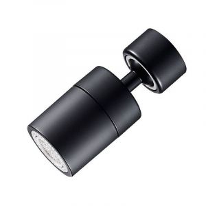 Aérateur de Robinet(Noir), 360° Pivotant Embout Robinet Cuisine, 2 Modes Mousseur Robinet Economie Eau, Brise jet Filtre Robinet Cuisine Salle De Bain lavabo - Neuf