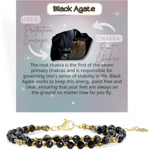 Eryi-Bracelet Femme De Pierre Naturelle Perles, Cristal 4mm Perle Pierres Précieuses Bijoux Femme Cadeau - Neuf
