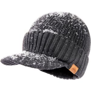 Jexnovashop-Dryknit Bonnet D'hiver En Laine M&eacute;rinos Imperm&eacute;able Pour Homme Avec Visi&egrave;re Et Doublure Polaire - Neuf