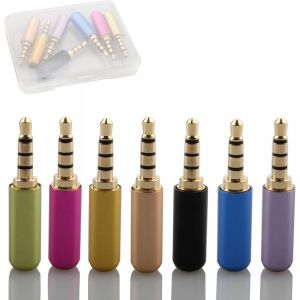 LORANKA-7Pack fiche connecteur Jack 3.5mm st&eacute;r&eacute;o m&acirc;le,Prise Jack 3.5 a souder 4 Poles TRRS Prises de r&eacute;paration pour Casqueadaptateurs Audio 3,5 mm (1/8 "") pour r&eacute;paration de Casque st&eacute;r&eacute;o DIY - Neuf