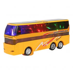 Jouet De Bus Electrique Universel Pour Enfants, Jouet De Bus Scolaire De Conversion De Couche Avec Musique Legere, Bus Electrique Universel De Deformation Jaune - Neuf