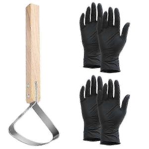 3pcs Cacher Grattoir Outil D'écharnage Couteau D'écharnage Couteau 11.2in Long Manche Couteau D'écharnage Pour Peaux,Dépecage Fourrure Manutention Supplie - Neuf
