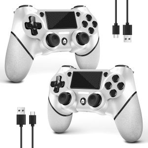 2 Pack Manette Sans Fil Pour Ps4¿Contrôleur De Jeu Pour Ps4/Pro/Slim/Pc¿Gamepad Joystick Avec Turbo/Bouton Retour/Double Vibr[J36] - Neuf