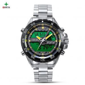 Sport Led Montre Analogique Num&eacute;rique Hommes Homme 30m &Eacute;tanche Electronique Quartz Montre-Bracelet Jaune - Neuf