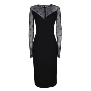 Robe Noire En Mélange De Laine Pour Femme De Givenchy - Neuf