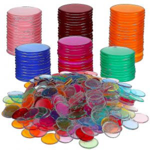 500 Pcs Bingo Jetons Plastique Pi&egrave;ces Rondes Marqueurs Pour Bingo Jeu Cartes Comptage Accessoires De Jeu - Neuf