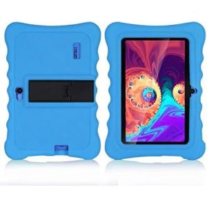Kal-Coque Housse Étui Pour Haehne 7/Lamzien 7/Dragon Touch 7/Jeja 7/Pritom 7/Yuntab Q88h Q88 7/Jinyjia 7 Pouces Tablette Tactile, Coque Étui En Silicone Avec Réglable Support, Bleu - Neuf
