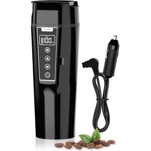 NouvelHorizonstore-Bouilloire de Voiture 12v et 24V, Bouilloire de Voyage Voiture Prise Allume Cigare,Temp&eacute;rature R&eacute;glable 30&iquest; &agrave; 95&iquest;, Bouilloire Electrique de Camion avec Arr&ecirc;t Automatique de S&eacute;curit - Neuf