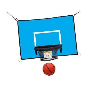 Fixation De Panier De Basket Pour Trampolines, Plinthe Universelle Avec Ballon, Cordes Reglables Pour Tous Les Ages, Pratique Des Sports De Plein Air Dans Le Jardin Pour Enfants - Neuf