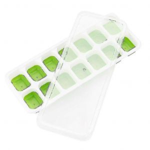 25cm 14 Grille Bac À Glace De Qualité Alimentaire Maison Avec Couvercle Bricolage Moule À Glaçons 4pc Couvert Moule À Glace (Vert) - Neuf